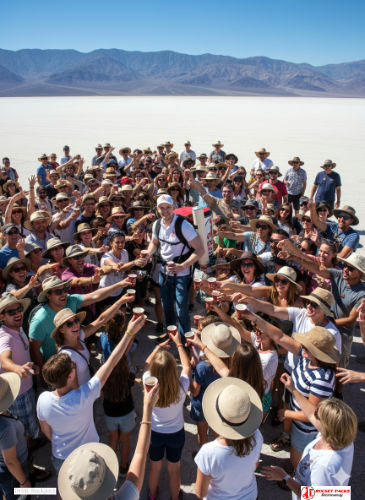 Professional Beer To Go dispenser backpack used at London Music Festival, mobile hawker vending solution for POS promotion, open-air concert sales, live communication, brand message activation and experiential marketing with direct consumer engagement.