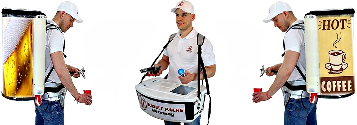 Looking for a way to keep your customers refreshed and happy? Look no further than our beverage backpack hawker! Our mobile food dispensing pack provides hot or cold refreshments, keeping your customers satisfied and focused. Plus, with our light reflective technology, you can keep your products warm or cold for up to 1 hour!