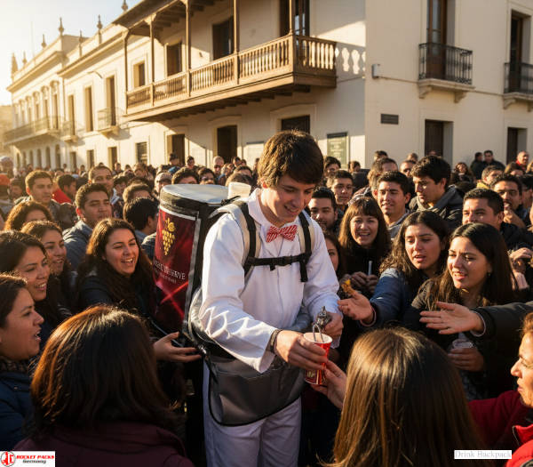 Mobile Craft Soda To Go dispenser – professional vending backpack for concerts, open-air events, and brand activations.